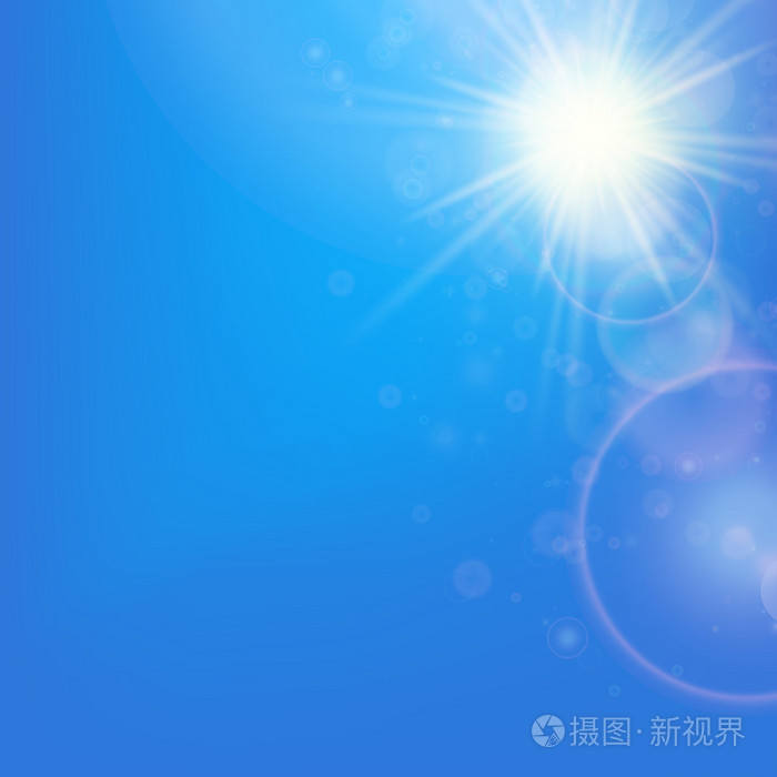 太阳与镜头耀斑模板