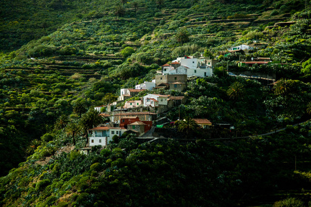 美丽的山村 Masca 在特内里费岛。风景在特内里费岛