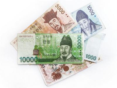 韩国钱币标志图片