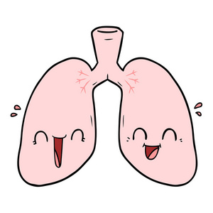 肺卡通图片