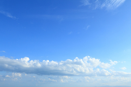 蓝蓝的天空和大白云背景