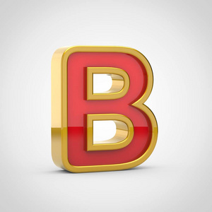 有光泽的字母 b 大写.