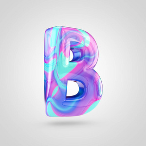 光滑全息字母 B