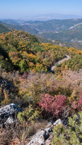 令人惊叹的秋季景观润山脉北部 Vlahina 山, 卢布尔雅那地区, 保加利亚