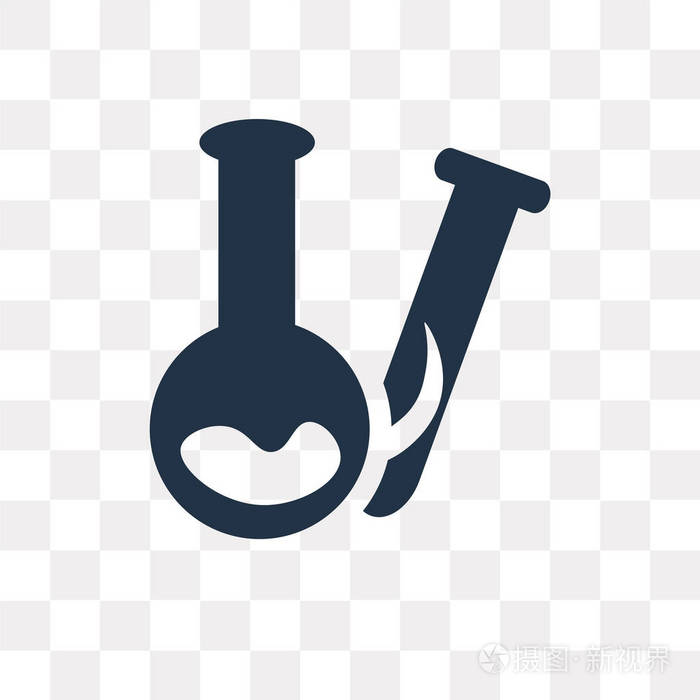 化学矢量图标在透明背景下隔离, 化学透明度概念可用于 web 和移动