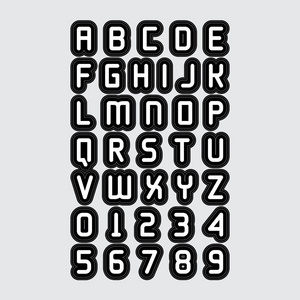 字母的字体和编号