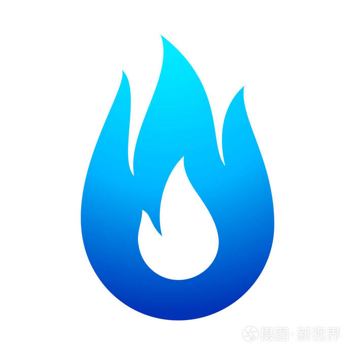 火焰蓝色图标
