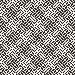 新潮单色斜纹编织格子。抽象的几何背景设计。矢量无缝模式