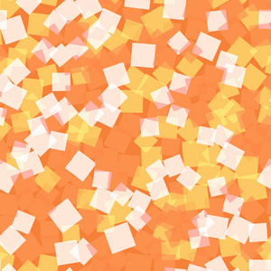 抽象方块图案橙色几何背景迷人的随机平方几何混沌