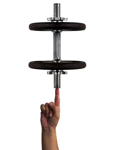 手指哑铃手指上的哑铃照片