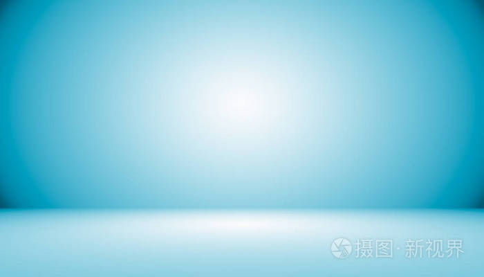 蓝色渐变抽象背景空房间空间为您的文本和图片