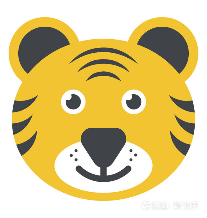 可爱卡通野生猫头