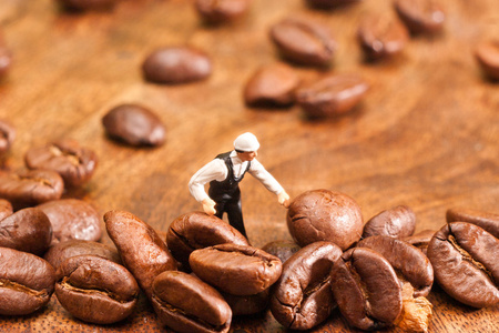 小小的人造咖啡选择。形饼干的概念