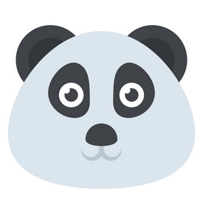卡通动物, 可爱的熊猫熊脸