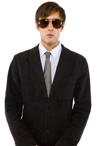 戴着墨镜的保镖照片