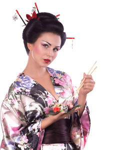 日本艺妓的女人