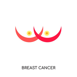 乳腺癌标志被隔离在白色背景为您的网站, 莫