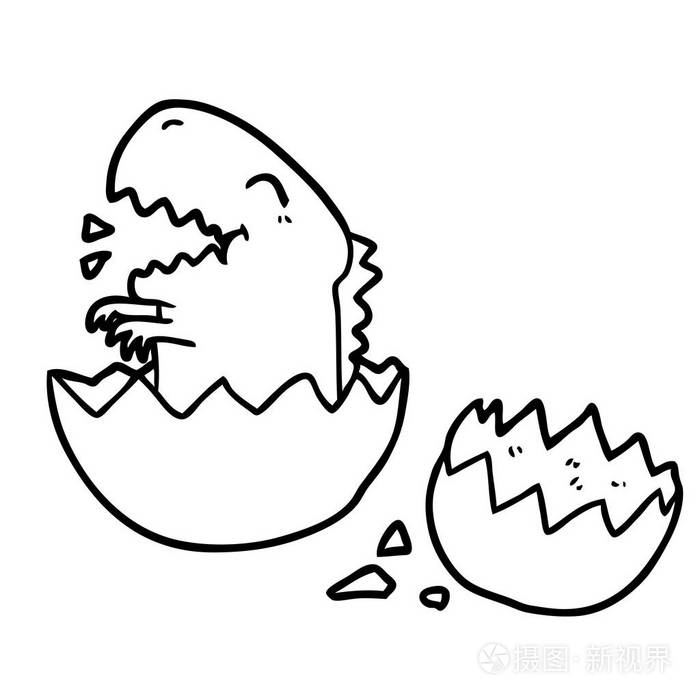 恐龙卵孵化线图