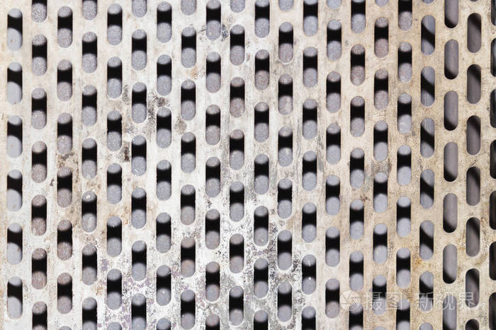黑白色网格金属结构在拐角处着色