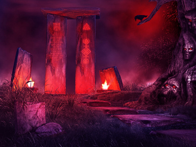 四种坛城一套圣杯圣餐的分布在祭坛上坛子(通常细颈且有柳条编护和