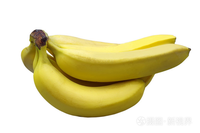 串香蕉上孤立的背景