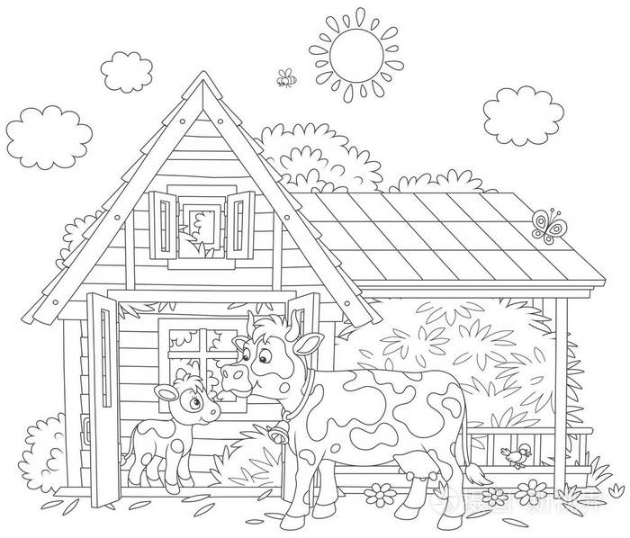 黑白媒介例证在卡通样式为着色书插画-正版商用图片073816-摄图新视界