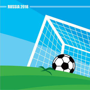 2018在俄罗斯的国际足联世界杯模板, 矢量插画