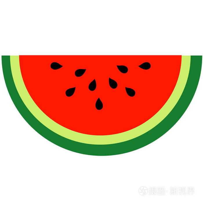 西瓜夏日水果片白色