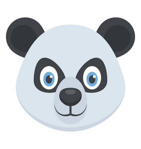 卡通动物, 可爱的熊猫熊脸照片