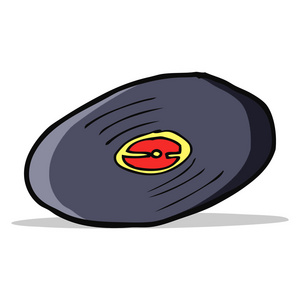 唱片卡通卡通黑胶唱片照片