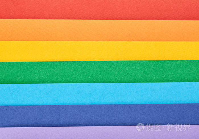 彩色纸集顶部视图