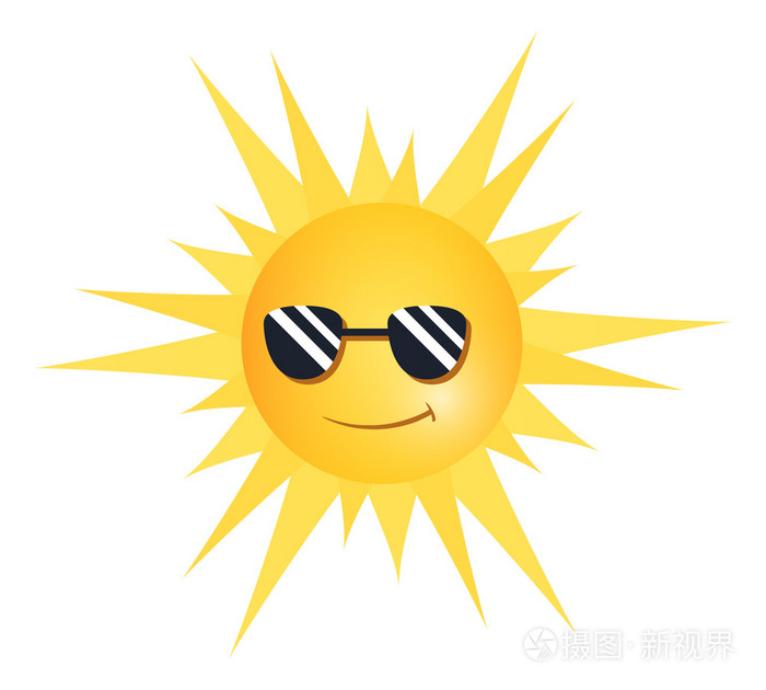 很酷的太阳插画-正版商用图片073gr7-摄图新视界