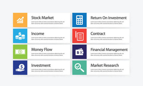 分析和投资图表图标集