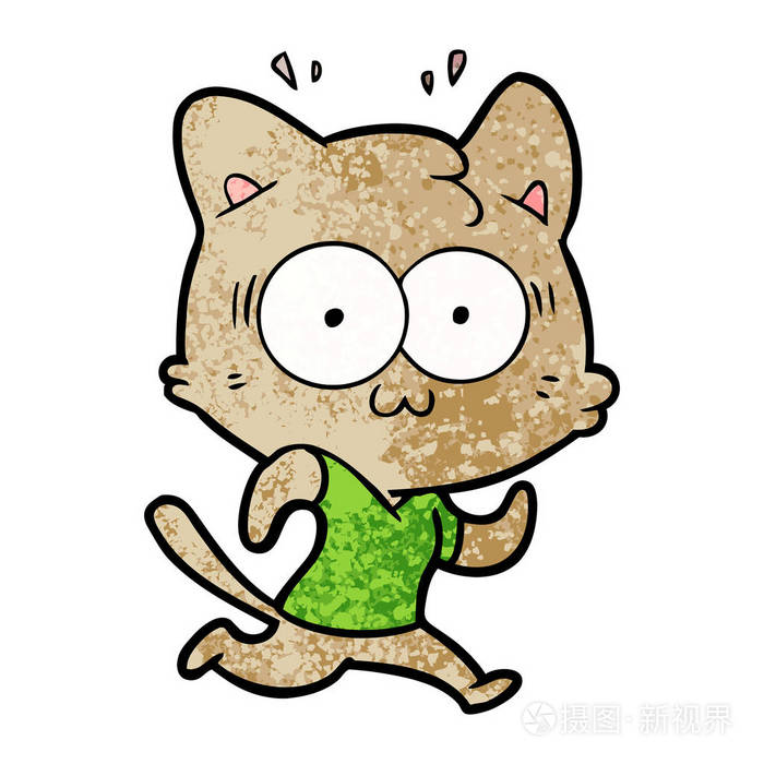 动画片的向量例证惊奇猫