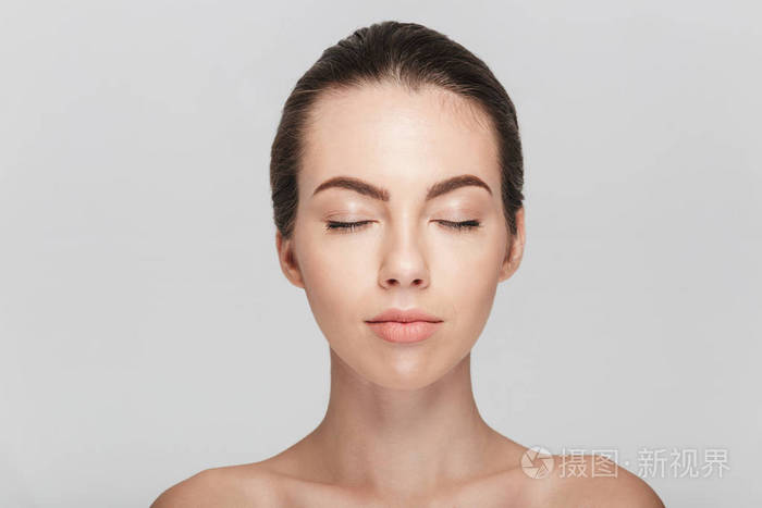 闭合的眼睛照片-正版商用图片0743hl-摄图新视界