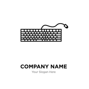 键盘公司徽标设计模板, 企业企业矢量