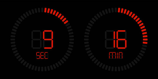 秒表倒计时数字红色定时器显示图片