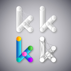 抽象矢量组合的字母 k