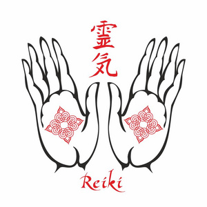 灵气符号.神圣的标志.一种象形文字, 表示基的神圣能量.精神能量.