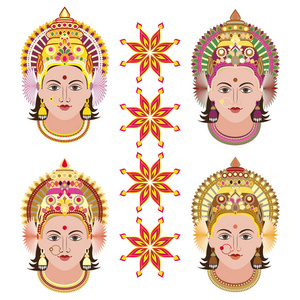 快乐 Navratri 庆祝的例证