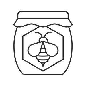 蜂蜜罐子线性图标