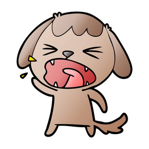 狗吠叫可爱的卡通狗吠叫照片