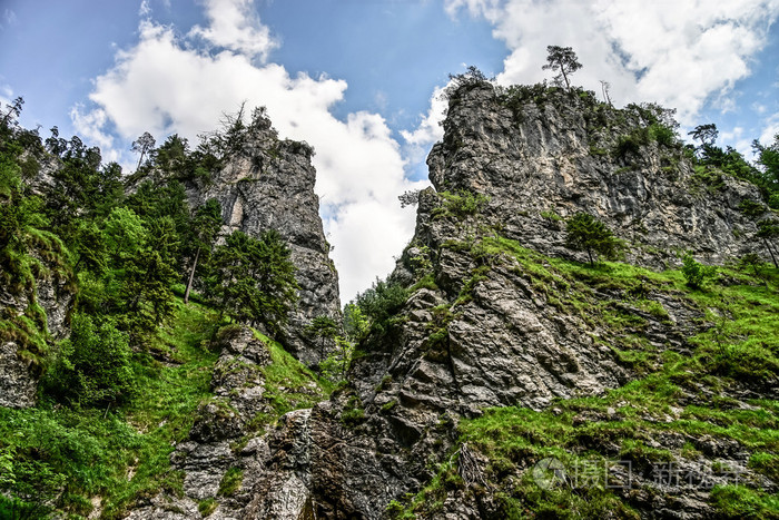 在阿尔卑斯山美丽的岩石