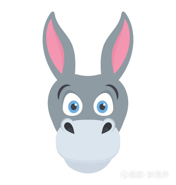 驴的滑稽卡通人物