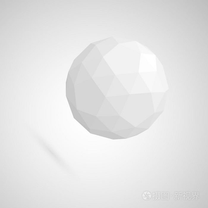 抽象的白色球体组成的几何形状