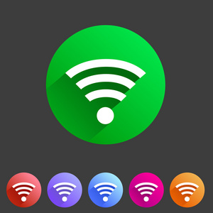 无线 wifi 平面图标照片