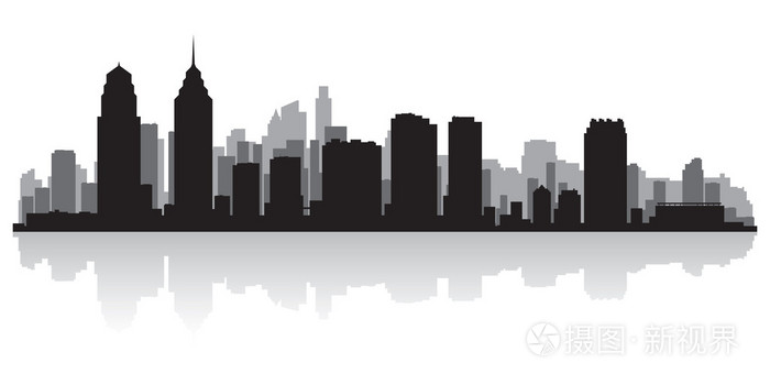 费城的城市天际线轮廓
