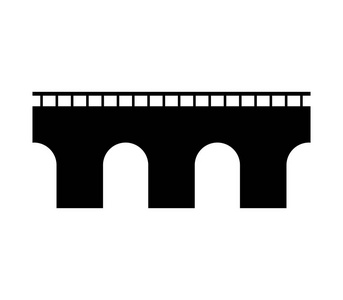 白色背景上的桥形图标照片