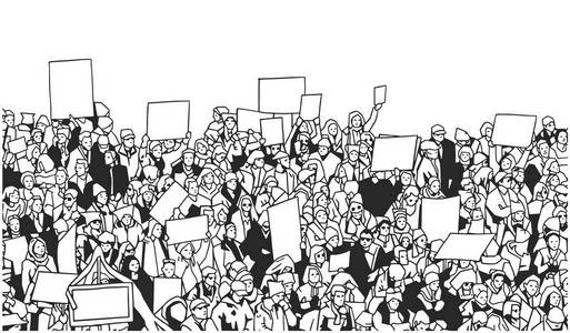 人群黑白图片-人群黑白素材-人群黑白插画-摄图新视界