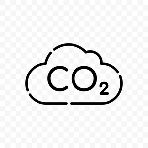 Co2 云碳污染矢量图标